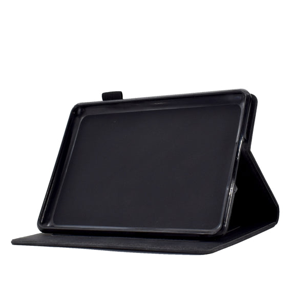 For Amazon Kindle Paperwhite 4/3/2/1 Tower Embossed Leather Smart Tablet Case(Black)