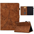 For Lenovo M10 Tower Embossed Leather Smart Tablet Case(Brown) - Lenovo by PMC TechLife | Online Shopping South Africa | PMC TechLife | Buy Now Pay Later Mobicred