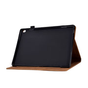For Lenovo M10 Tower Embossed Leather Smart Tablet Case(Brown)