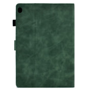 For Lenovo M10 Tower Embossed Leather Smart Tablet Case(Green)