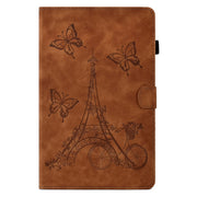 For Lenovo Tab M10 Gen 2 Tower Embossed Leather Smart Tablet Case(Brown)