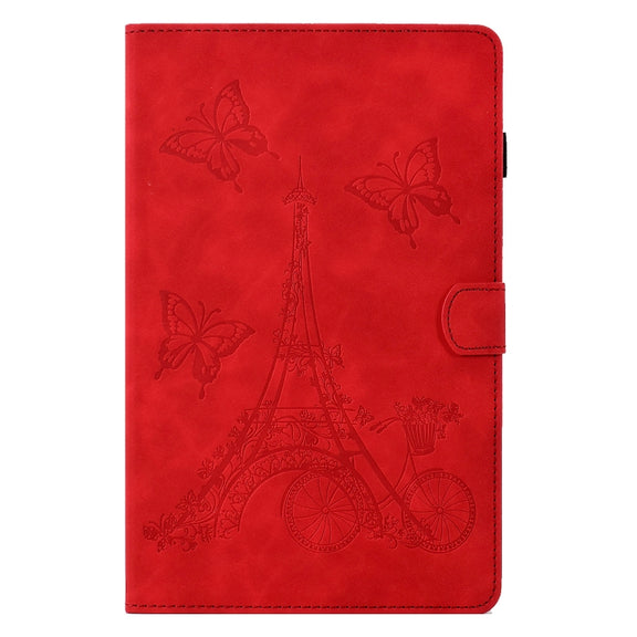 For Lenovo Tab M10 Gen 2 Tower Embossed Leather Smart Tablet Case(Red)