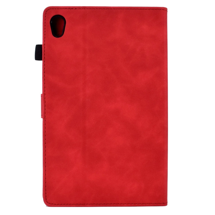 For Lenovo Tab M10 Gen 2 Tower Embossed Leather Smart Tablet Case(Red)