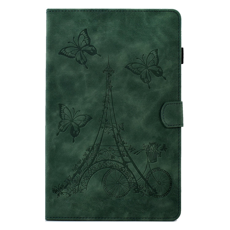 For Lenovo Tab M10 Gen 2 Tower Embossed Leather Smart Tablet Case(Green)