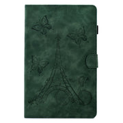 For Lenovo Tab M10 Gen 2 Tower Embossed Leather Smart Tablet Case(Green)