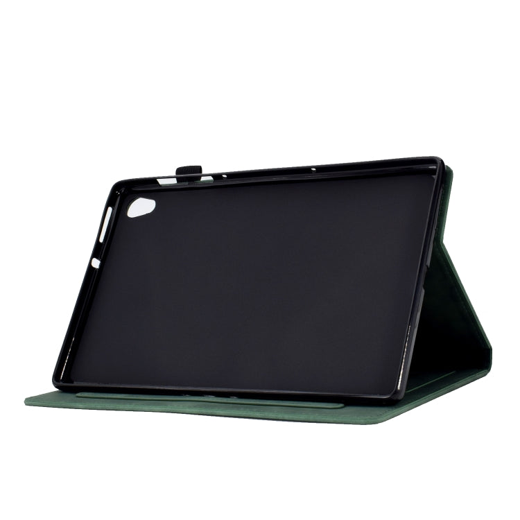 For Lenovo Tab M10 Gen 2 Tower Embossed Leather Smart Tablet Case(Green)