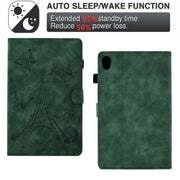 For Lenovo Tab M10 Gen 2 Tower Embossed Leather Smart Tablet Case(Green)