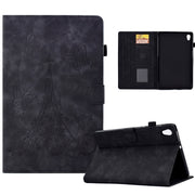 For Lenovo Tab M10 Gen 2 Tower Embossed Leather Smart Tablet Case(Black)