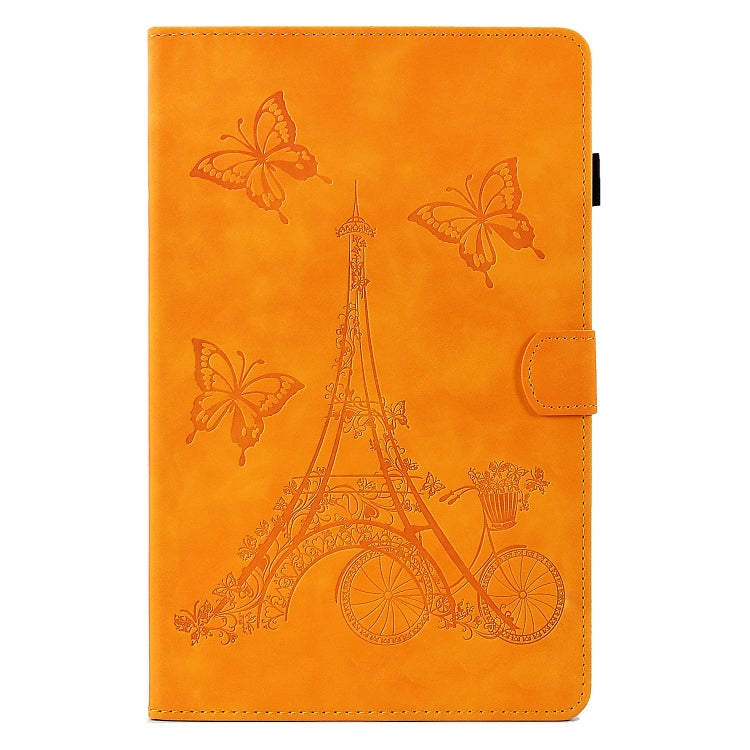 For Lenovo Tab M10 Gen 2 Tower Embossed Leather Smart Tablet Case(Khaki)