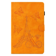 For Lenovo Tab M10 Gen 2 Tower Embossed Leather Smart Tablet Case(Khaki)