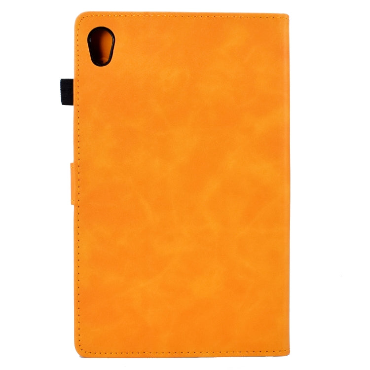 For Lenovo Tab M10 Gen 2 Tower Embossed Leather Smart Tablet Case(Khaki)