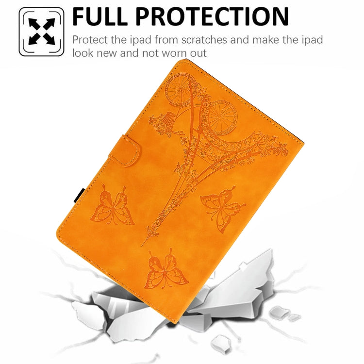 For Lenovo Tab M10 Gen 2 Tower Embossed Leather Smart Tablet Case(Khaki)