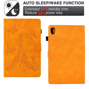 For Lenovo Tab M10 Gen 2 Tower Embossed Leather Smart Tablet Case(Khaki)