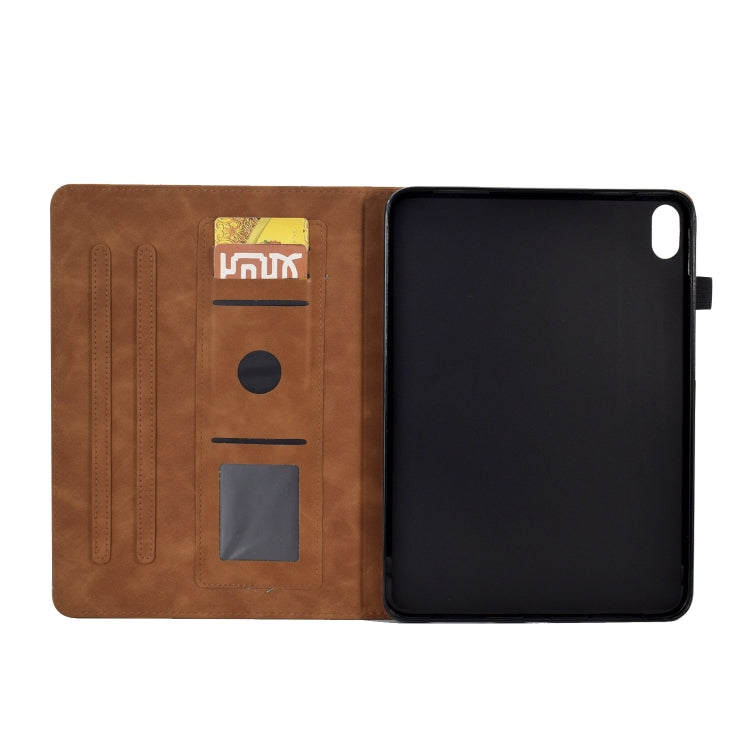 For Lenovo Tab P11 Tower Embossed Leather Smart Tablet Case(Brown)
