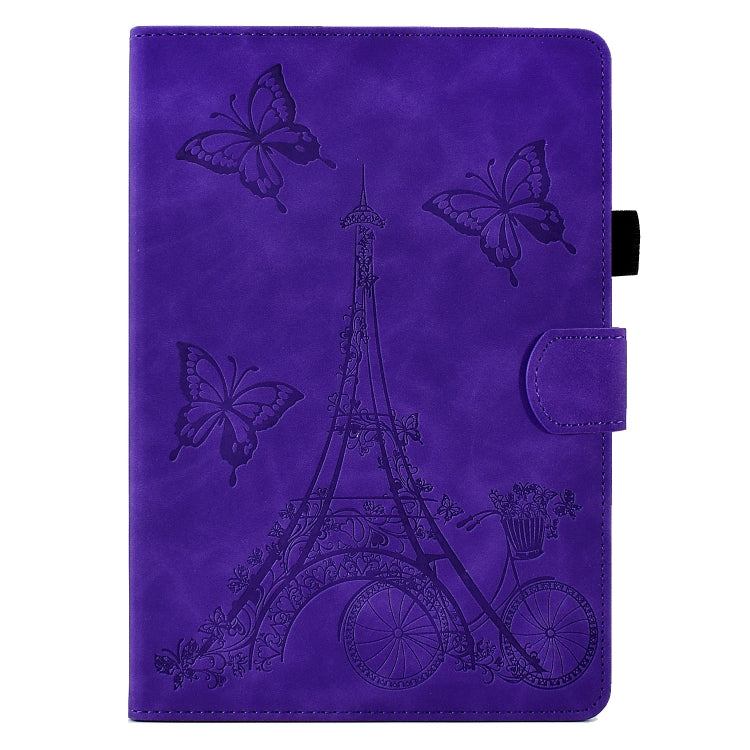 For Lenovo Tab P11 Tower Embossed Leather Smart Tablet Case(Purple)