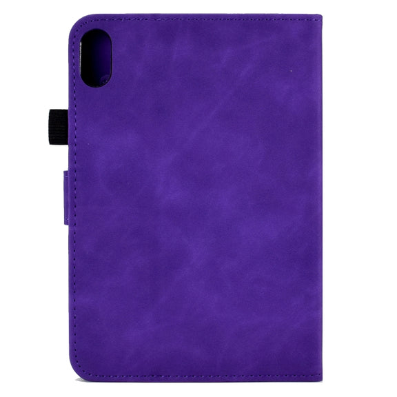 For Lenovo Tab P11 Tower Embossed Leather Smart Tablet Case(Purple)
