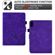 For Lenovo Tab P11 Tower Embossed Leather Smart Tablet Case(Purple)