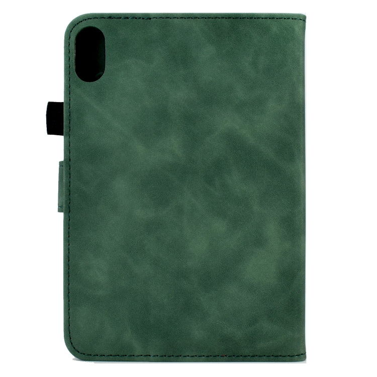 For Lenovo Tab P11 Tower Embossed Leather Smart Tablet Case(Green)