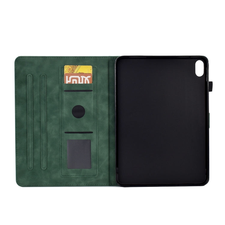 For Lenovo Tab P11 Tower Embossed Leather Smart Tablet Case(Green)