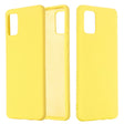 For Galaxy A31 Solid Color Liquid Silicone Dropproof Full Coverage Protective Case(Yellow) - Galaxy Phone Cases by PMC TechLife | Online Shopping South Africa | PMC TechLife