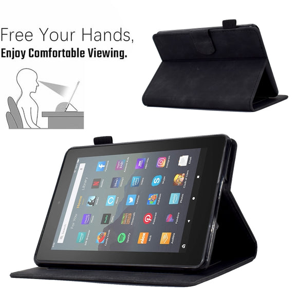 For Amazon Kindle Youth Version 2022 Embossed Smile Flip Tablet Leather Smart Case(Black)