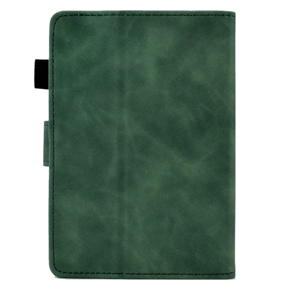 For Amazon Kindle Youth Version 2022 Embossed Smile Flip Tablet Leather Smart Case(Green)
