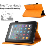 For Amazon Kindle Youth Version 2022 Embossed Smile Flip Tablet Leather Smart Case(Khaki)