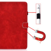 For Amazon Kindle Youth Version 2022 Cowhide Texture Smart Leather Tablet Case(Red)