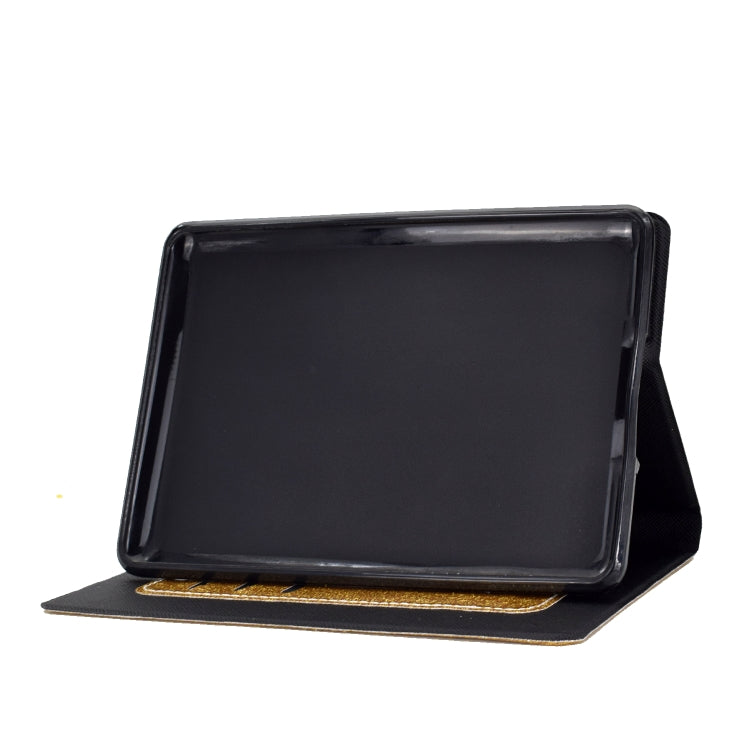 For Amazon Kindle Youth Version 2022 Varnish Glitter Powder Smart Leather Tablet Case(Yellow)