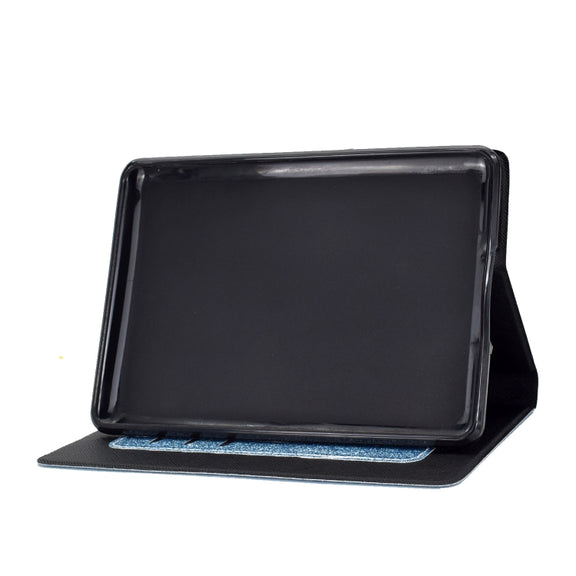For Amazon Kindle Youth Version 2022 Varnish Glitter Powder Smart Leather Tablet Case(Blue)