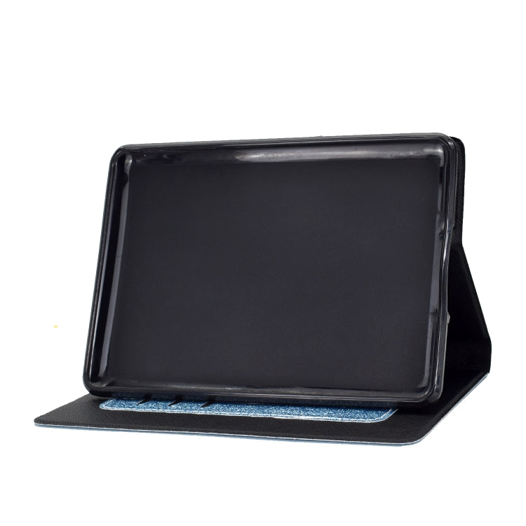 For Amazon Kindle Youth Version 2022 Varnish Glitter Powder Smart Leather Tablet Case(Blue)
