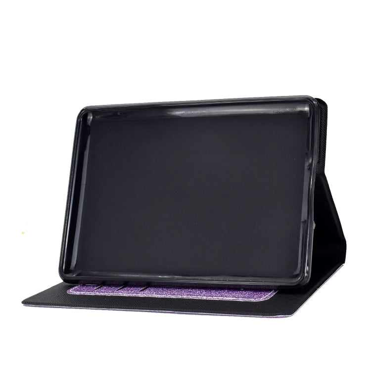 For Amazon Kindle Youth Version 2022 Varnish Glitter Powder Smart Leather Tablet Case(Purple)