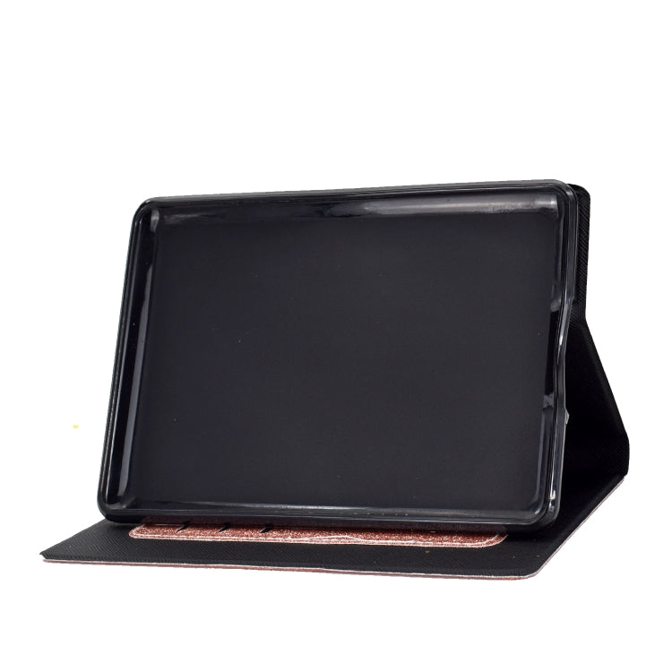 For Amazon Kindle Youth Version 2022 Varnish Glitter Powder Smart Leather Tablet Case(Rose Gold)