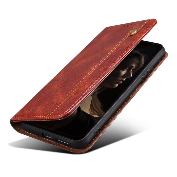 For vivo X90 Oil Wax Crazy Horse Texture Leather Phone Case(Brown)