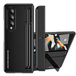 For Samsung Galaxy Z Fold4 2 in 1 Detachable PC Folding Phone Case with Holder & Pen Slot(Black) - Galaxy Z Fold4 5G Cases by PMC TechLife | Online Shopping South Africa | PMC TechLife