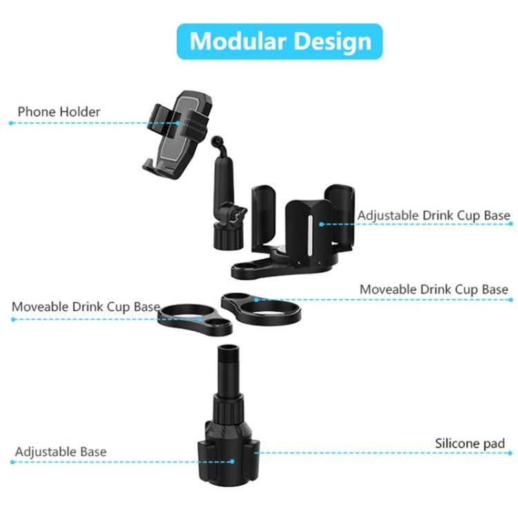 B08 Car Drink Water Cup Mobile Phone Holder(Green)