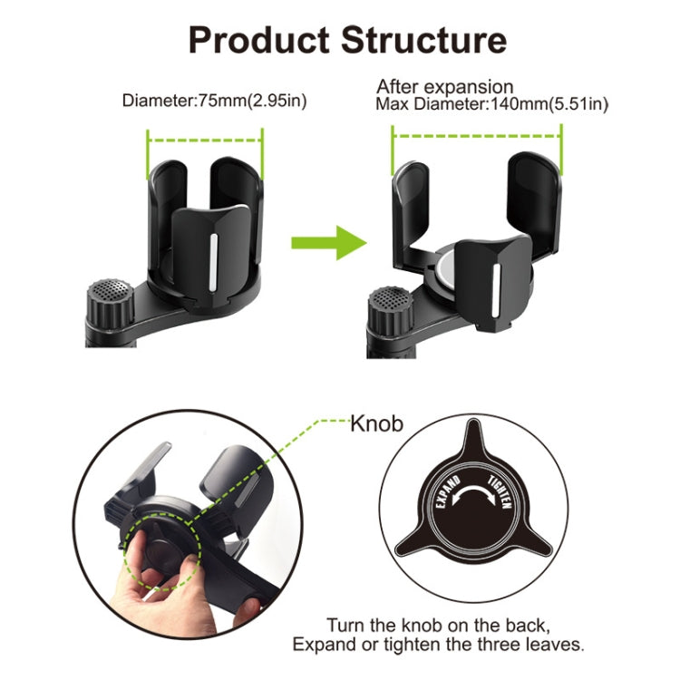 A07 Car Drink Water Cup Holder(Black)