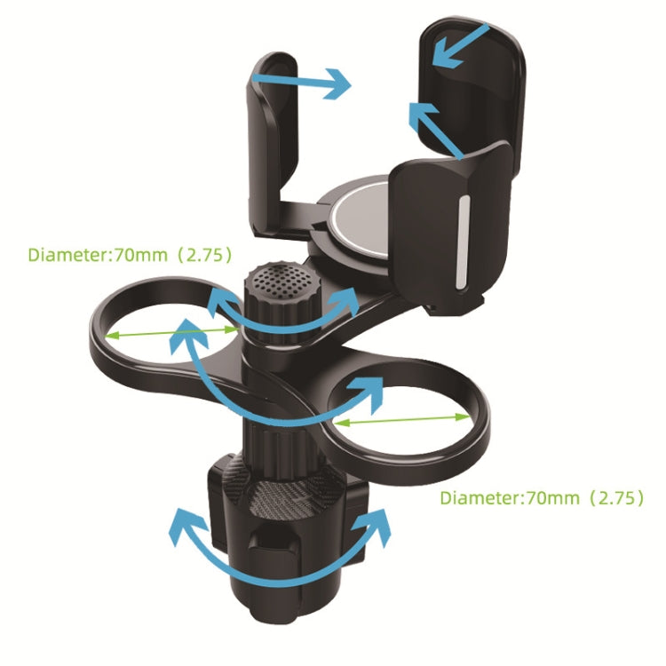 B03 Car Drink Water Cup Holder(Black)