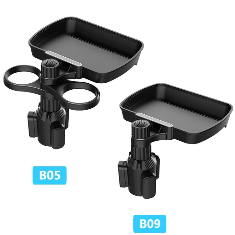 B09 Car Drink Water Cup Holder 360 Degree Rotating Dinner Plate(Black)