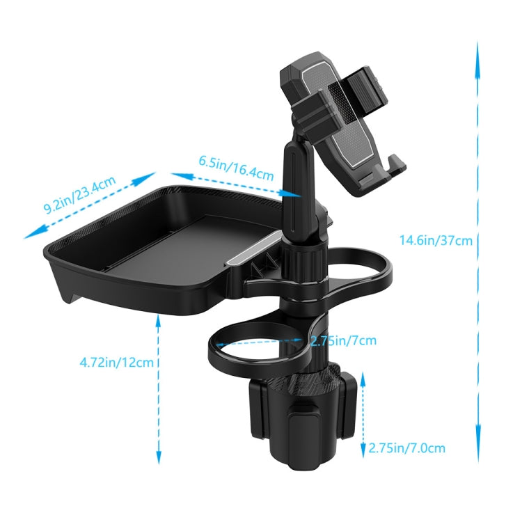 B06 Car Drink Water Cup Mobile Phone Holder 360 Degree Rotating Dinner Plate(Green)