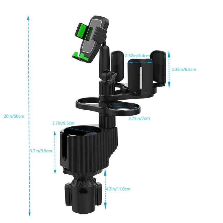 A08 Car Drink Water Cup Mobile Phone Holder(Green)