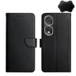 For Honor 80 Pro HT02 Genuine Leather Fingerprint-proof Flip Phone Case(Black) - Honor Cases by PMC TechLife | Online Shopping South Africa | PMC TechLife | Buy Now Pay Later Mobicred