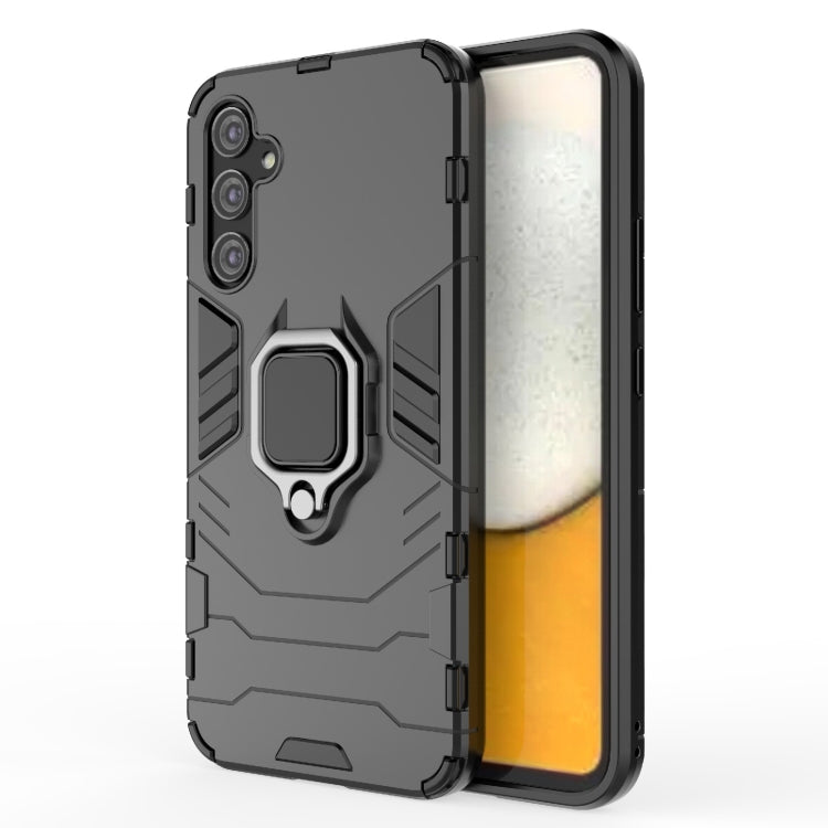 For Samsung Galaxy A34 5G Shockproof PC + TPU Phone Case with Magnetic Ring Holder(Black)
