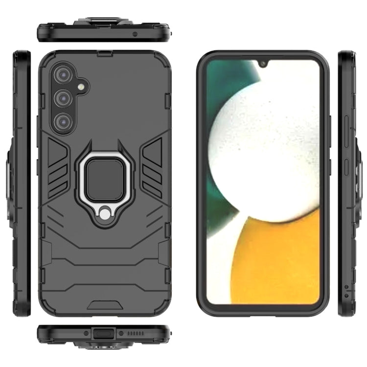 For Samsung Galaxy A34 5G Shockproof PC + TPU Phone Case with Magnetic Ring Holder(Black)
