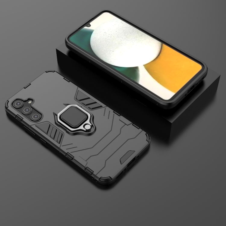 For Samsung Galaxy A34 5G Shockproof PC + TPU Phone Case with Magnetic Ring Holder(Black)