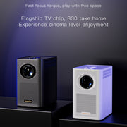 S30 Android System HD Portable WiFi Mobile Projector, Plug Type:EU Plug(White)
