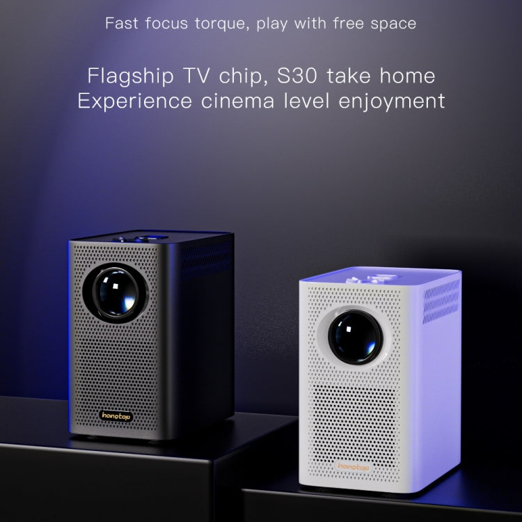 S30 Android System HD Portable WiFi Mobile Projector, Plug Type:UK Plug(Black)