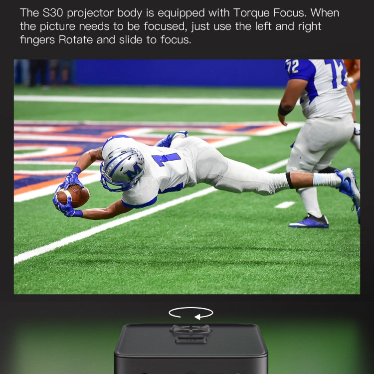 S30 Android System HD Portable WiFi Mobile Projector, Plug Type:AU Plug(White)