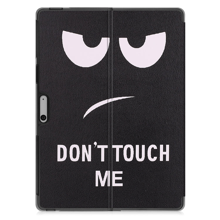 For Microsoft Surface Pro 9 Custer Painted 3-Fold Holder Leather Tablet Case(Big Eye Me)