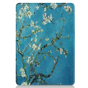 For Microsoft Surface Pro 9 Custer Painted 3-Fold Holder Leather Tablet Case(Apricot Flower)